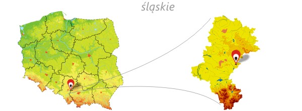 Park Gródek w Jaworznie - mapka